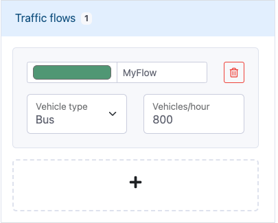 Traffic flows section